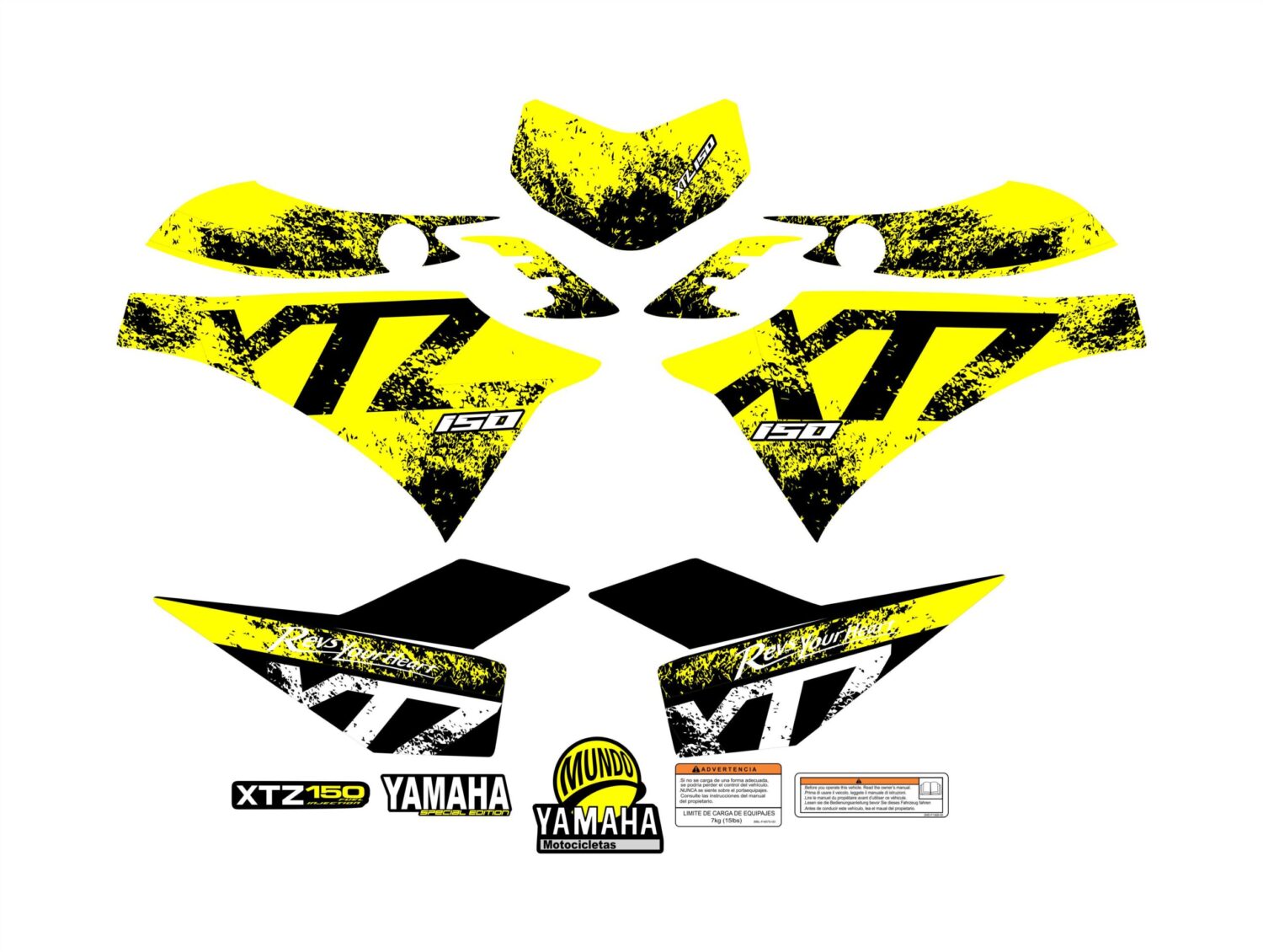 XTZ 150 PERSONALIZADA DEGRADED AMARILLO