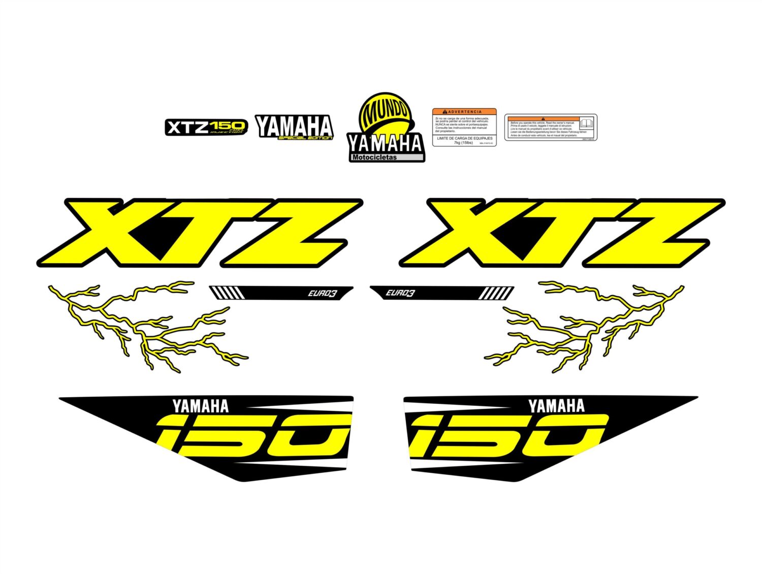 XTZ 150 PERSONALIZADO RAYO AMARILLO