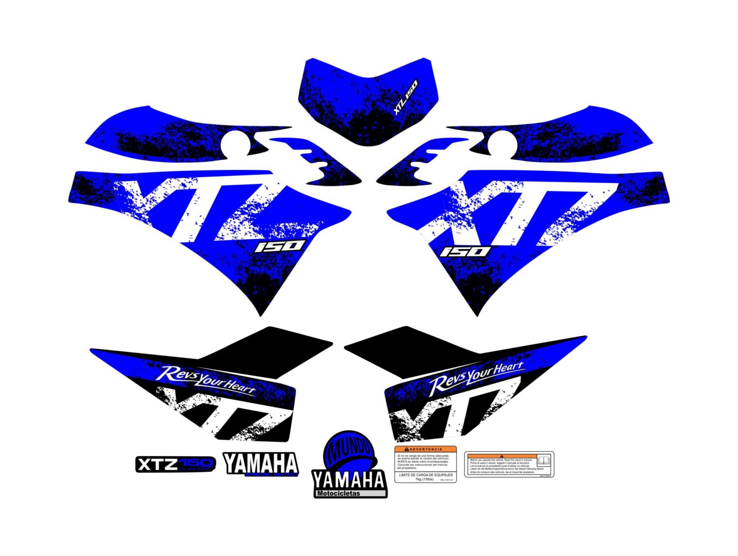 XTZ 150 PERSONALIZADA DEGRADED AZUL