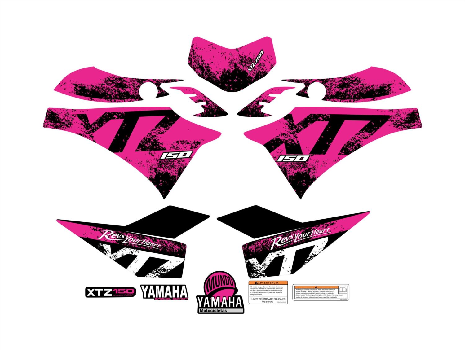 XTZ 150 PERSONALIZADA DEGRADED FUCSIA