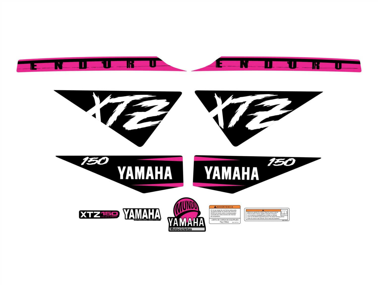 XTZ 150 PERSONALIZADO DESTROYED FUCSIA