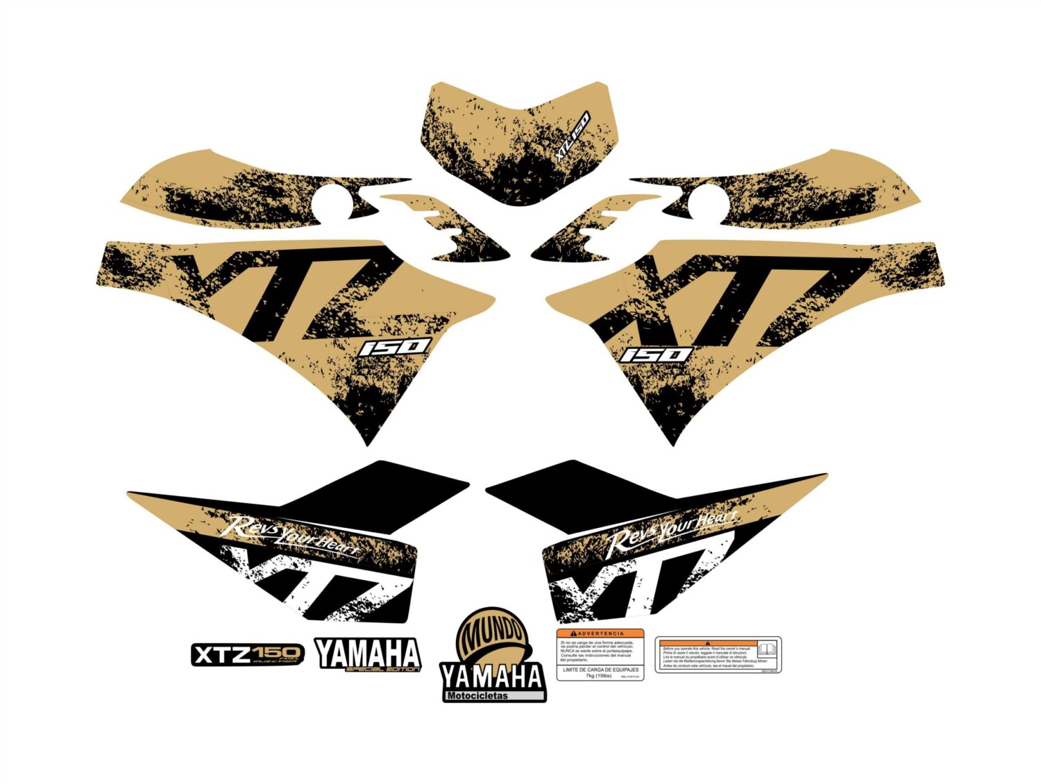 XTZ 150 PERSONALIZADA DEGRADED DORADO