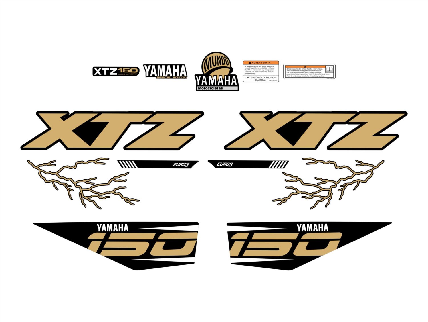 XTZ 150 PERSONALIZADO RAYO DORADO