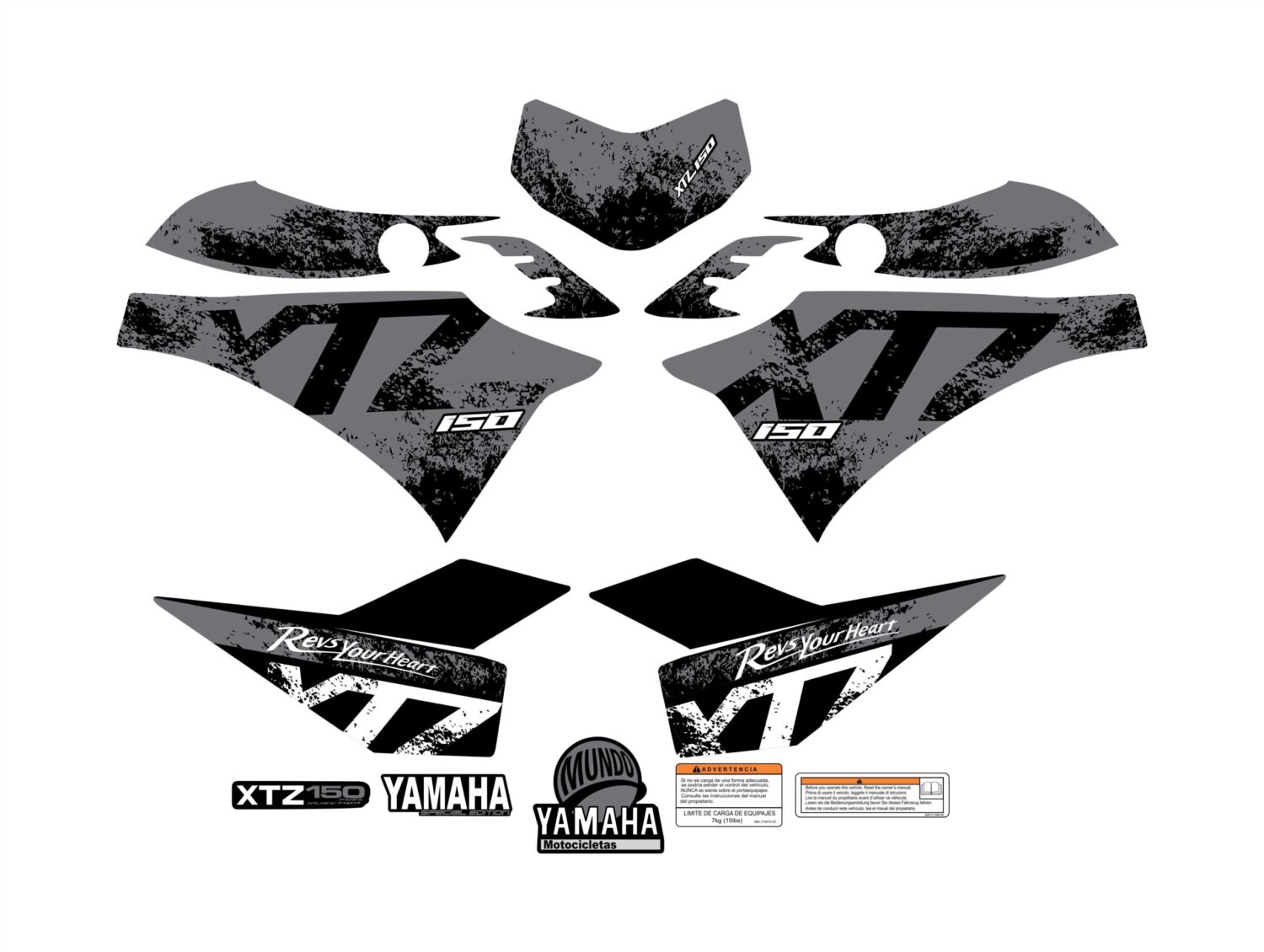 XTZ 150 PERSONALIZADA DEGRADED GRIS OSCURO