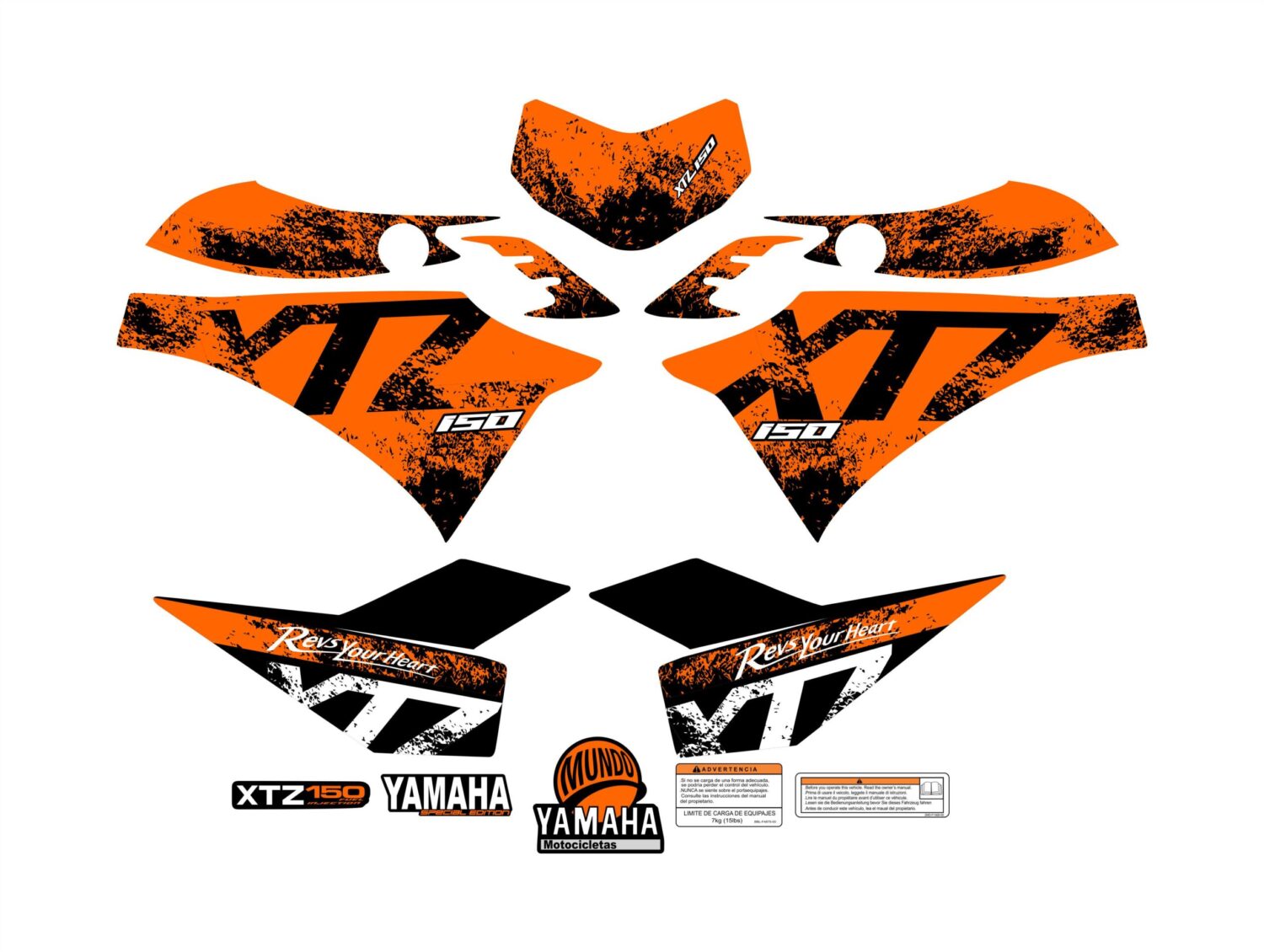 XTZ 150 PERSONALIZADA DEGRADED NARANJA