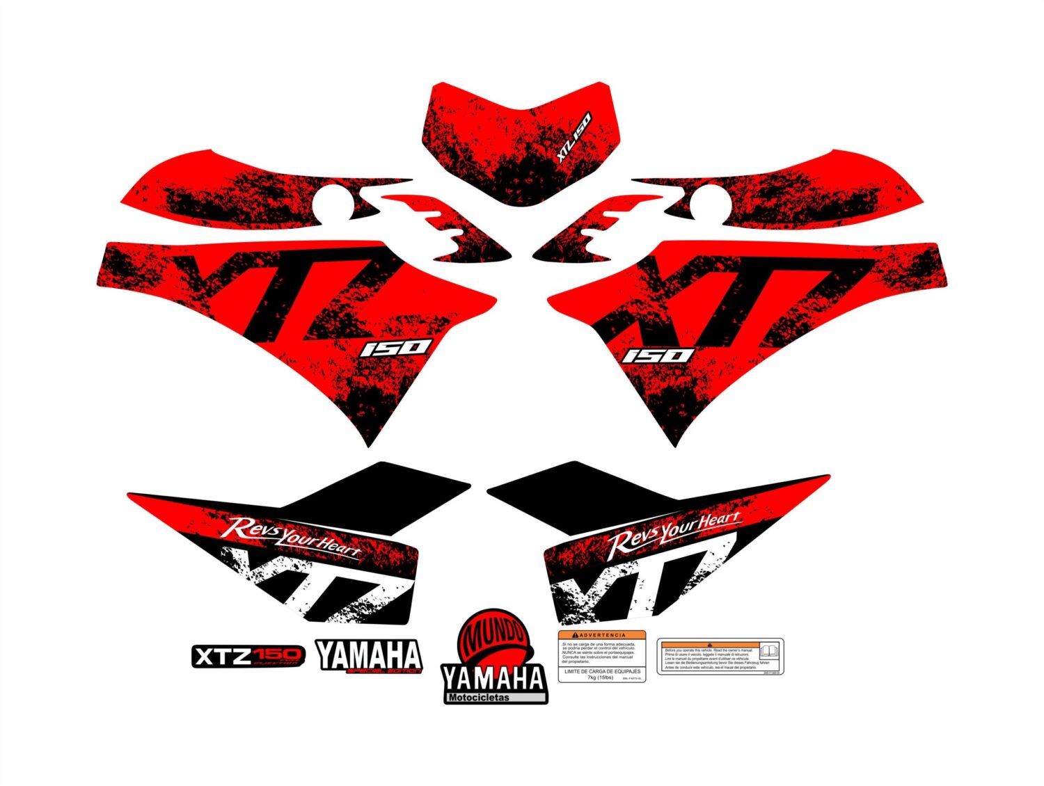 XTZ 150 PERSONALIZADA DEGRADED ROJO