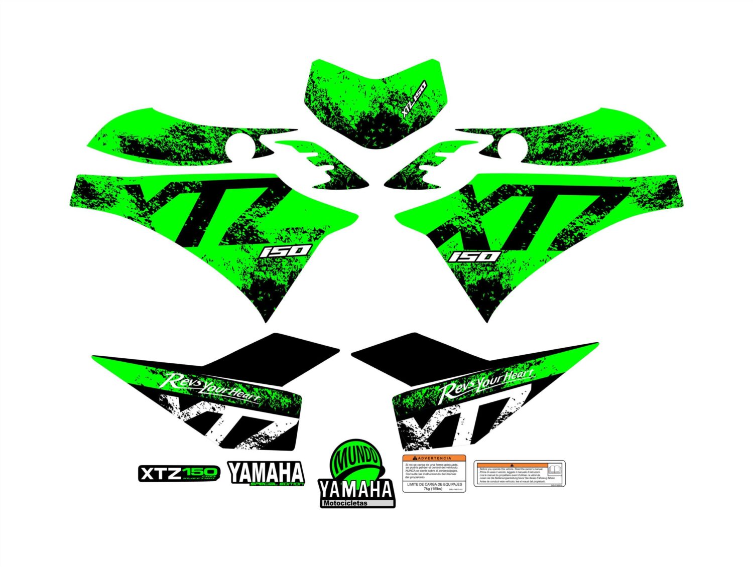 XTZ 150 PERSONALIZADA DEGRADED VERDE