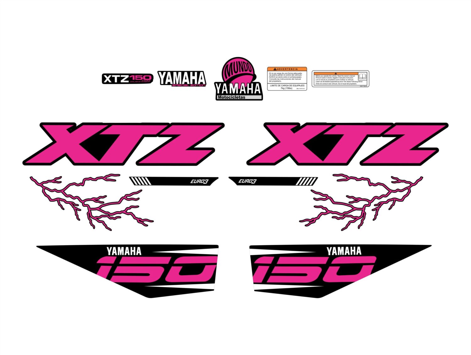 XTZ 150 PERSONALIZADO RAYO FUCSIA