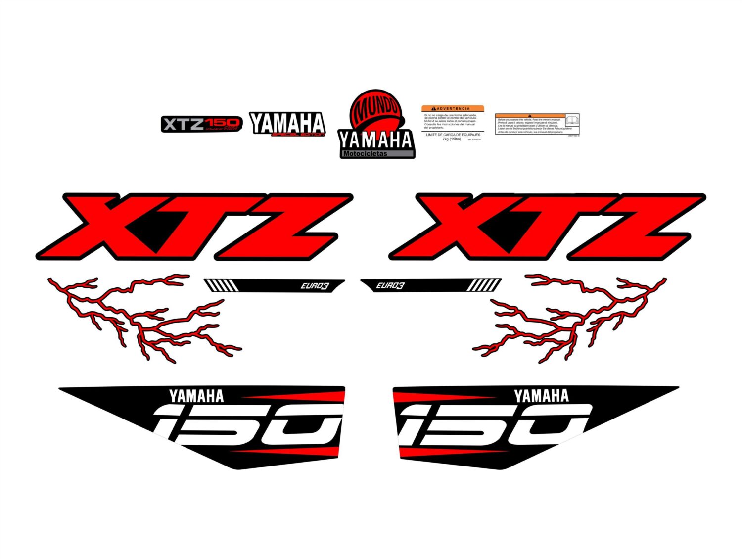 XTZ 150 PERSONALIZADO RAYO ROJO