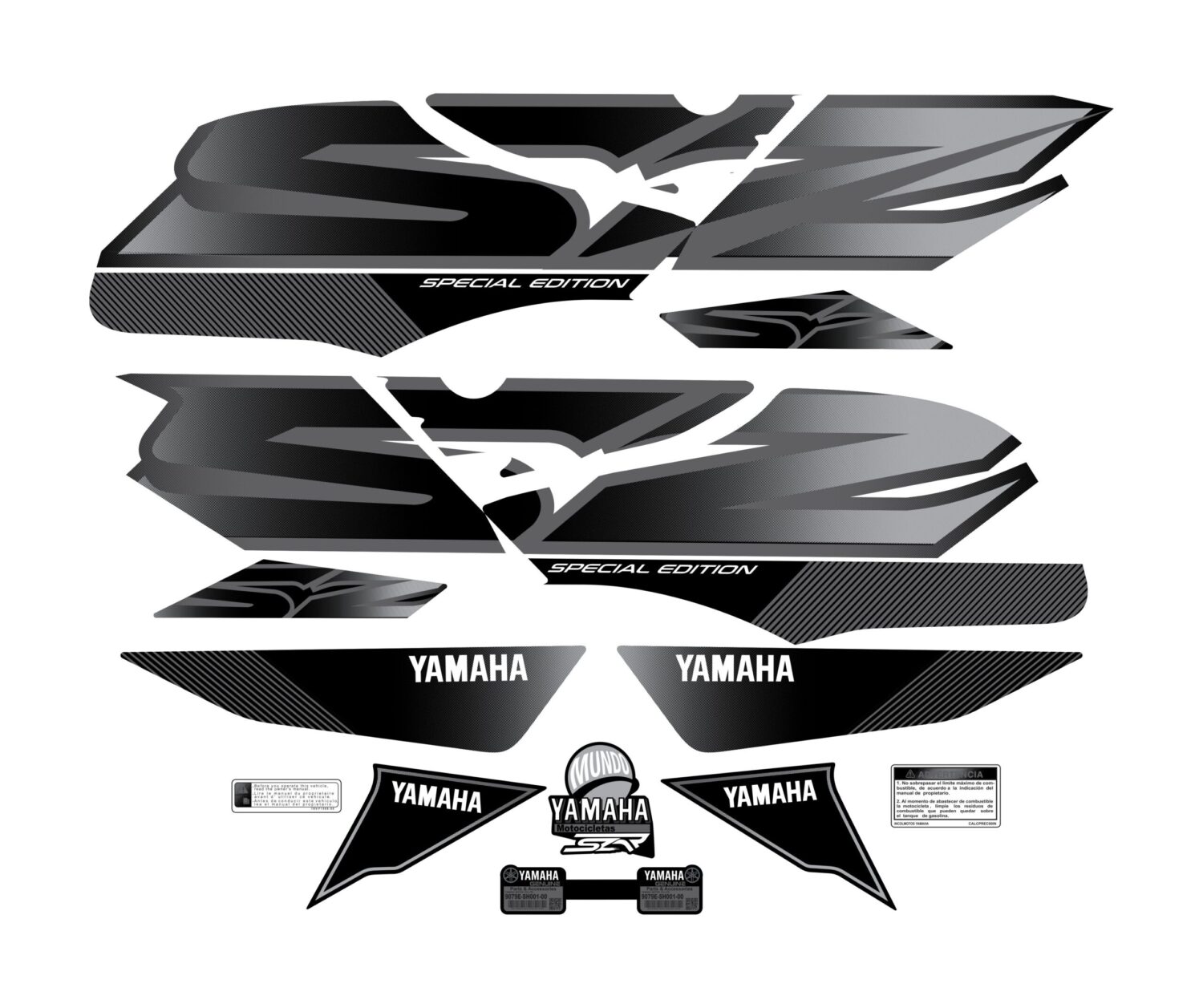 SZR SPECIAL EDITION TANQUE GRANDE GRIS OSCURO