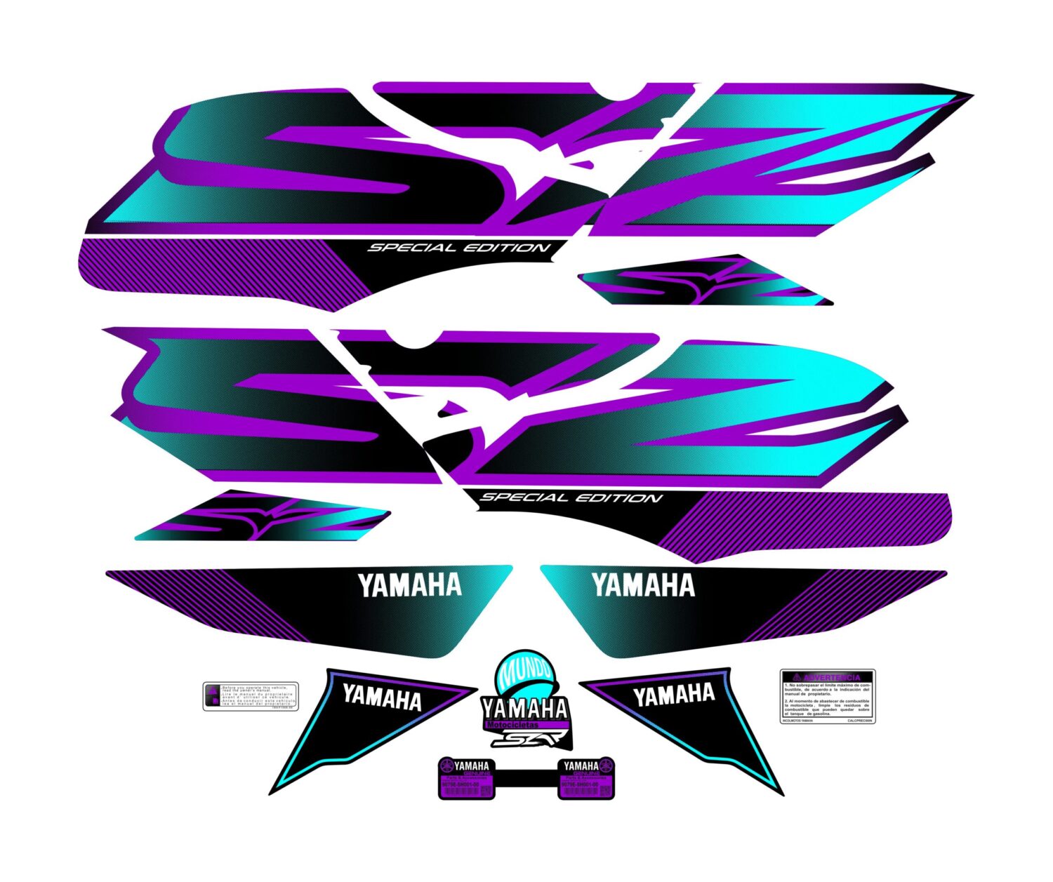 SZR SPECIAL EDITION TANQUE GRANDE MORADO MENTA