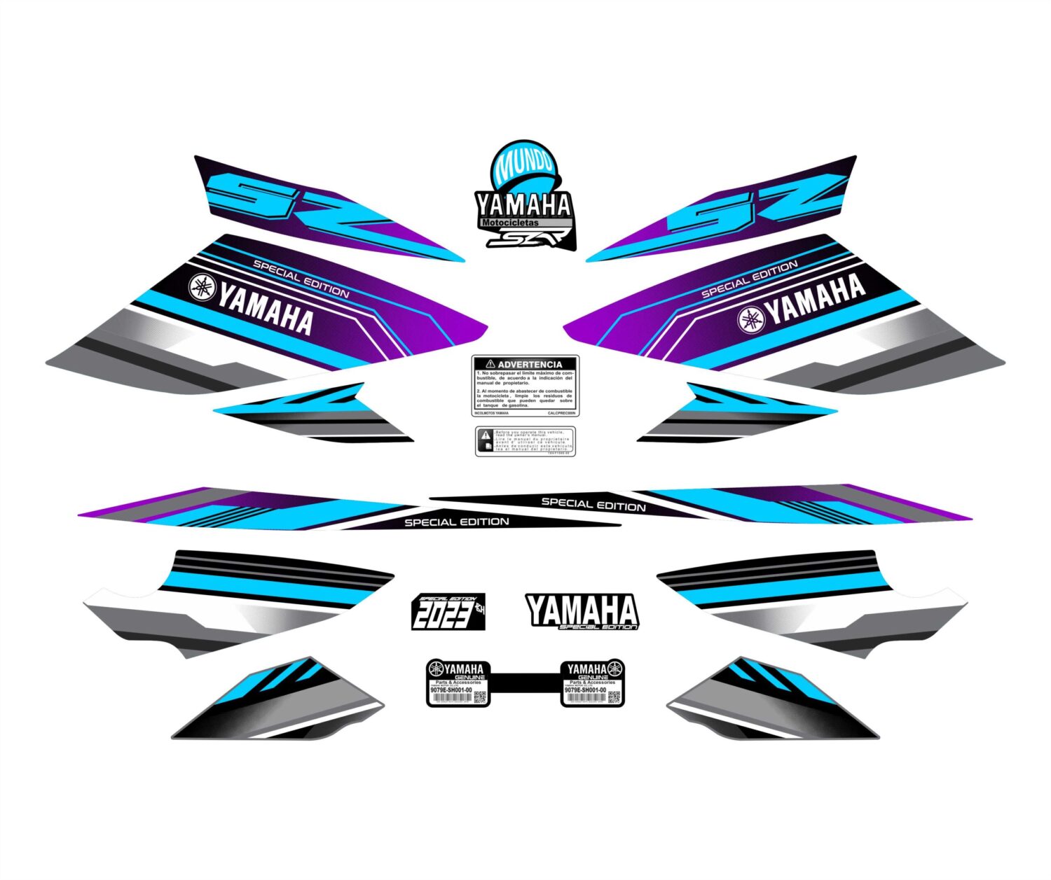 SZR EDICION LIMITADA YAMAHA SPORTS MORADO CYAN