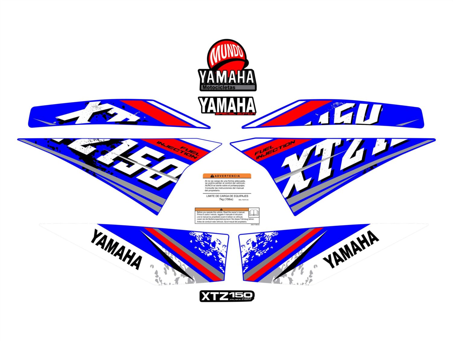 XTZ 150 TIPO ORIGINAL MODELO VIEJO AZUL