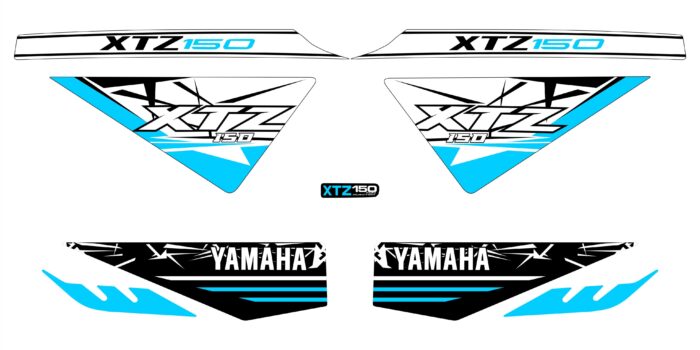 XTZ 150 PERSONALIZADA COBRA AZUL CIELO