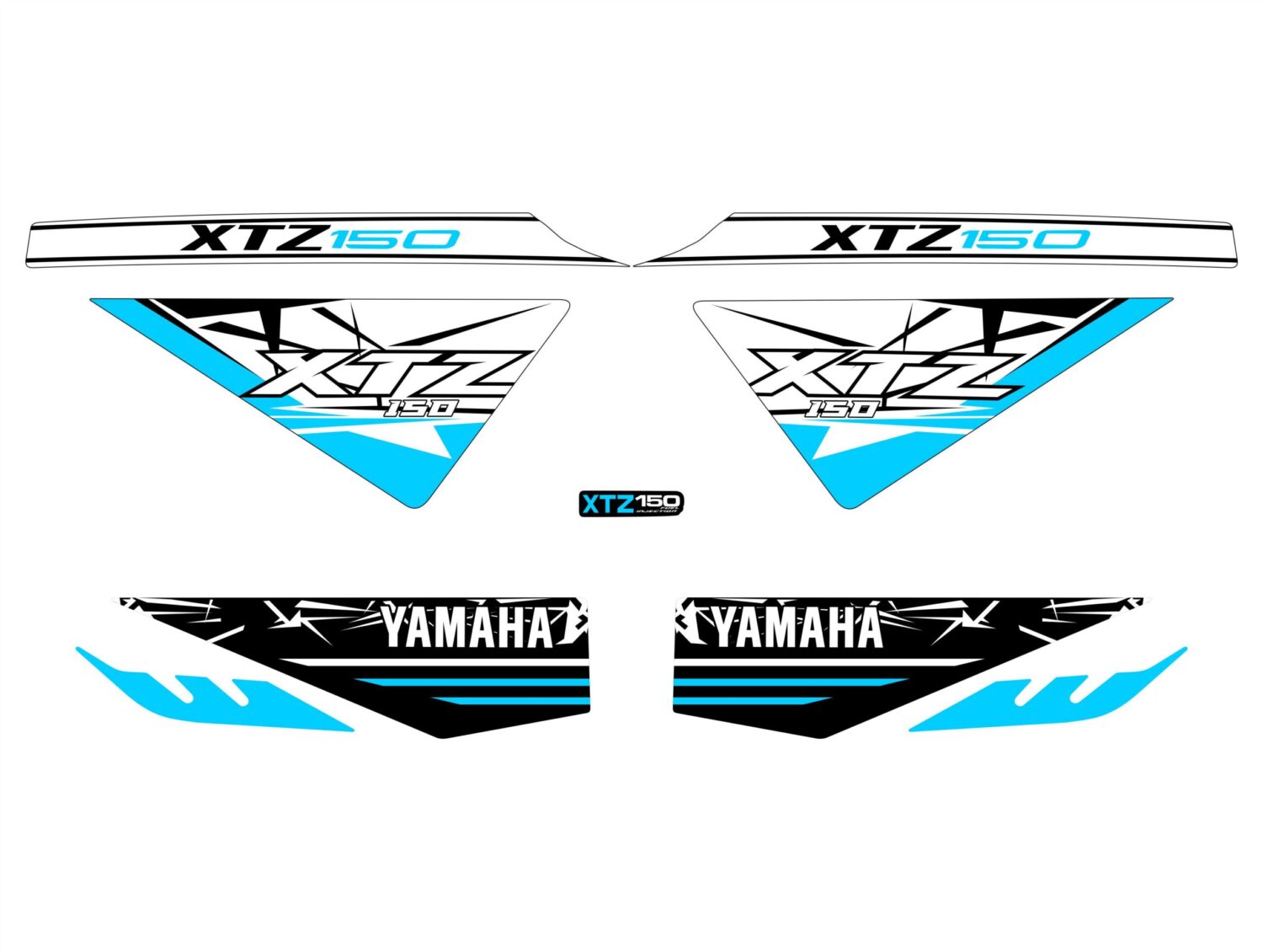 XTZ 150 PERSONALIZADA COBRA AZUL CIELO