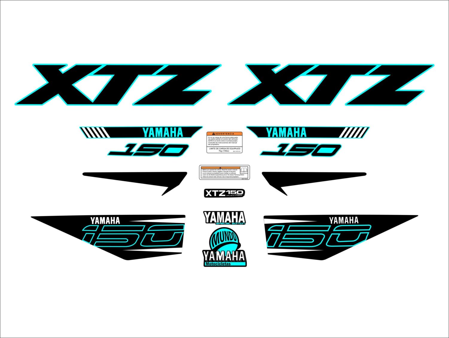 XTZ 150 PERSONALIZADO ED ESPECIAL CYAN