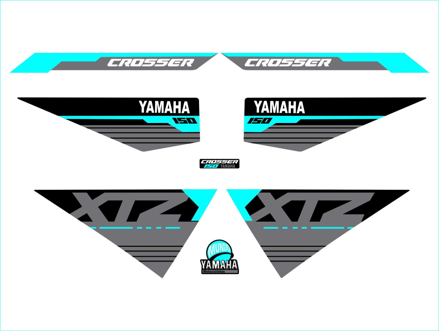 XTZ 150 PERSONALIZADA CROSSER CYAN