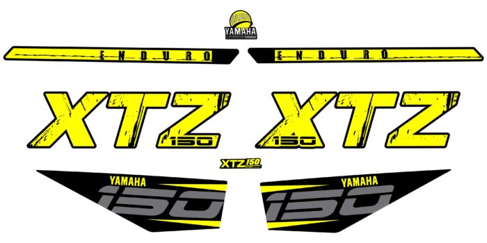 XTZ 150 LETRAS GRANDES TANQUE AMARILLO