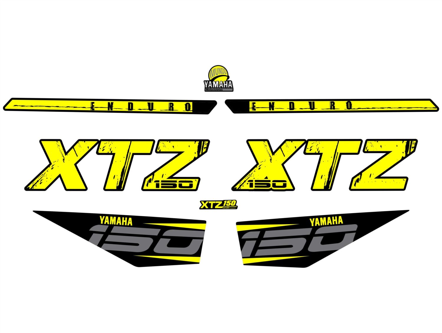 XTZ 150 LETRAS GRANDES TANQUE AMARILLO