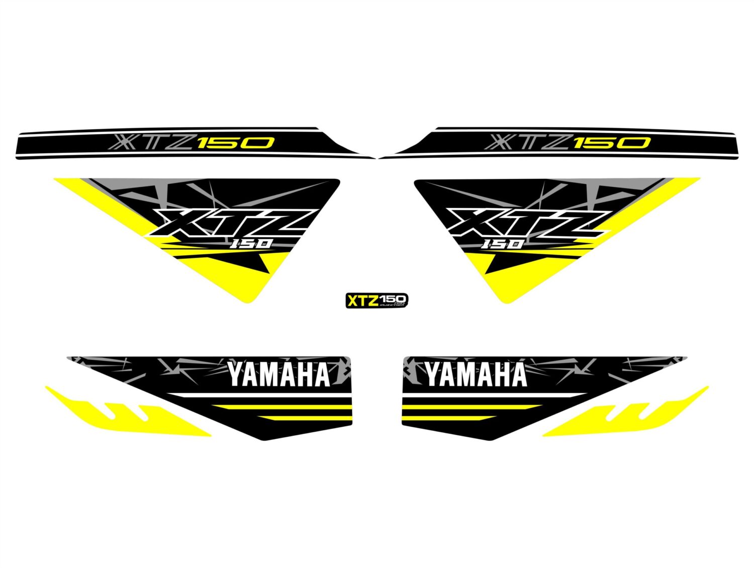 XTZ 150 PERSONALIZADA COBRA GRIS AMARILLO