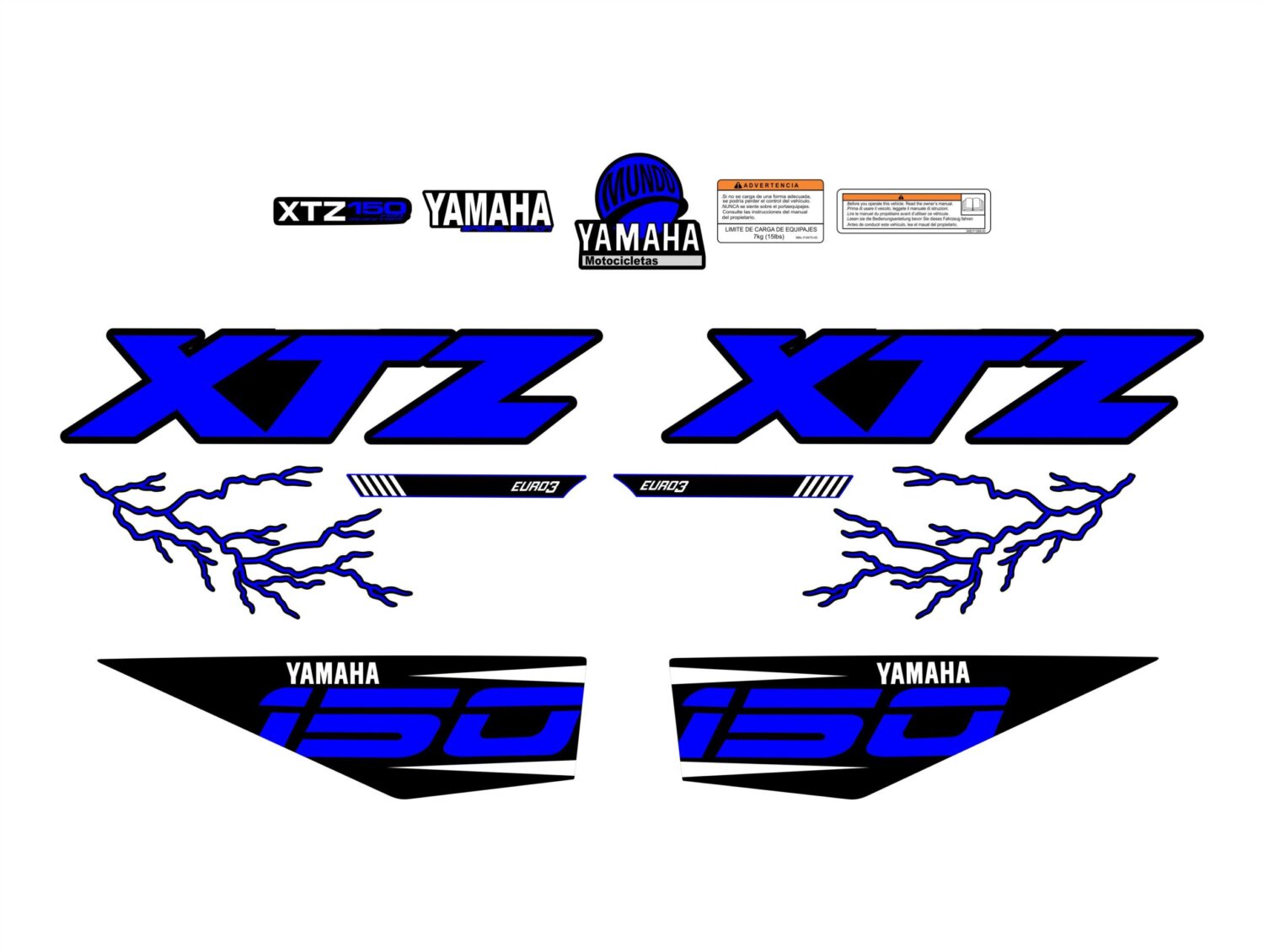 XTZ 150 PERSONALIZADO RAYO AZUL