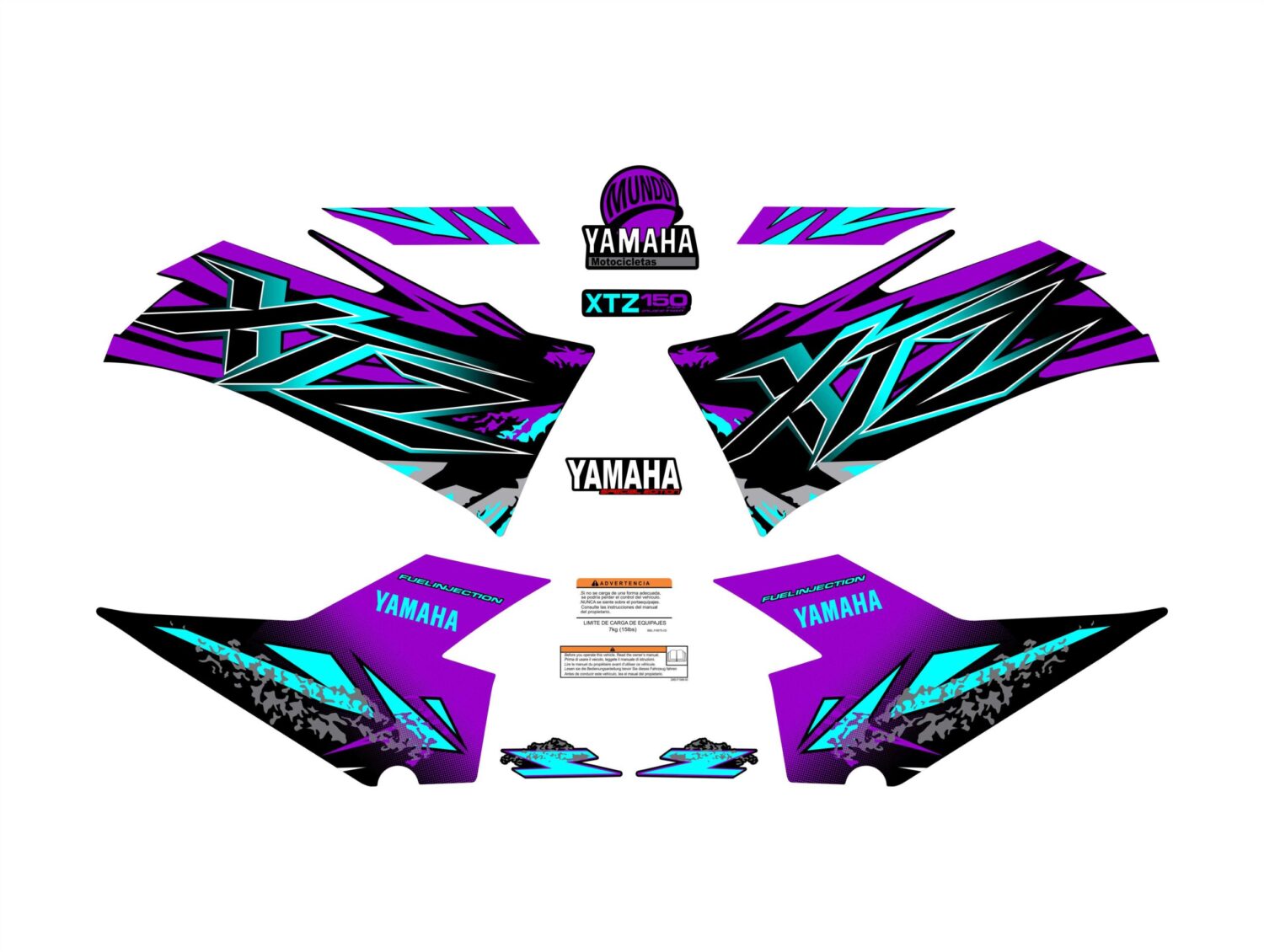 XTZ PERSONALIZADO CHISPAZO MORADO MENTA