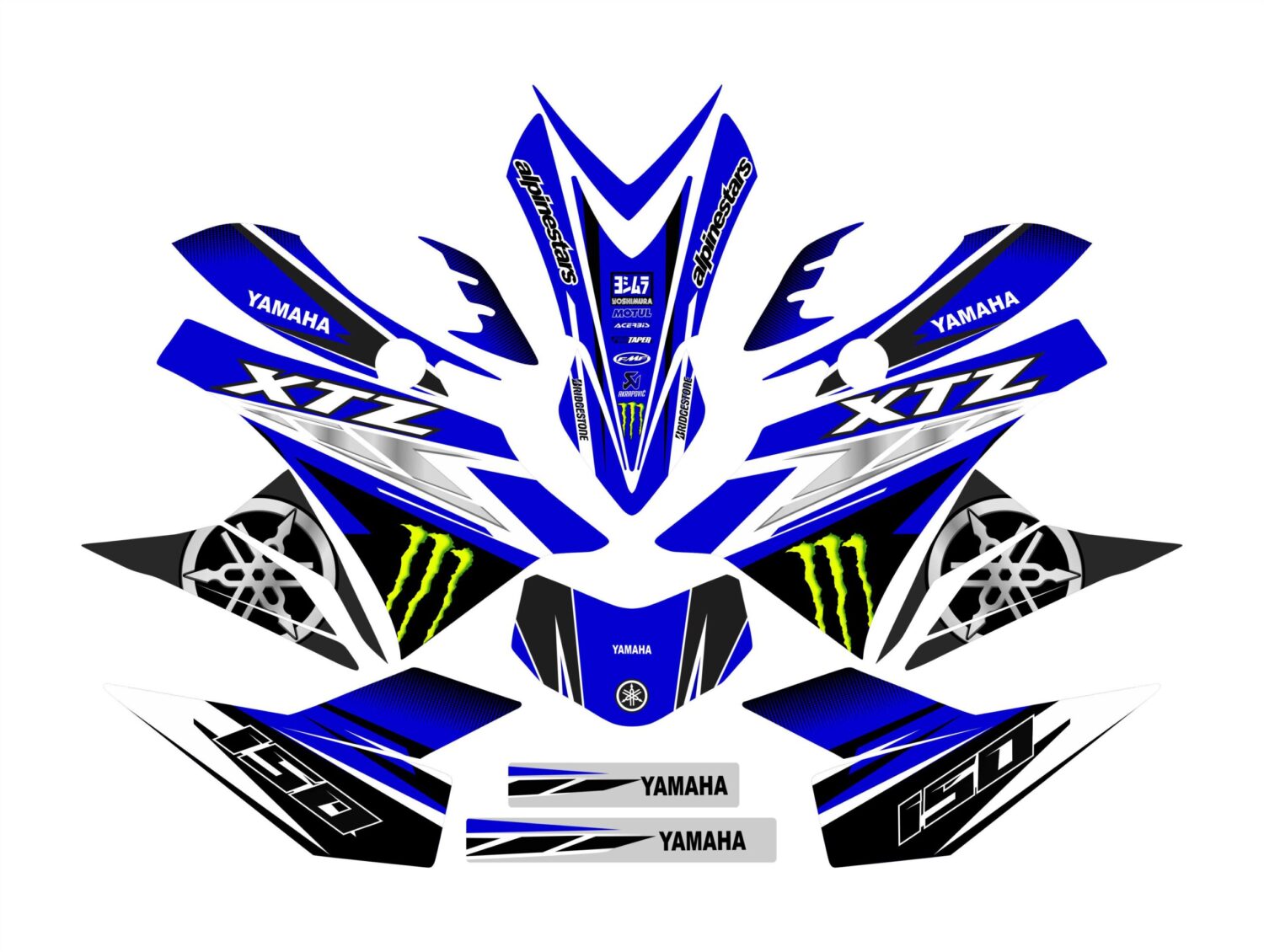 XTZ 150 PERSONALIZADO TIPO YZ AZUL