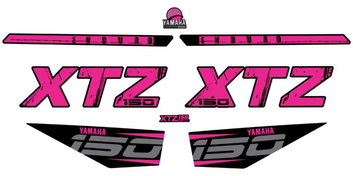 XTZ 150 LETRAS GRANDES TANQUE FUCSIA