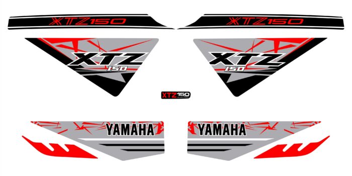 XTZ 150 PERSONALIZADA COBRA GRIS ROJO