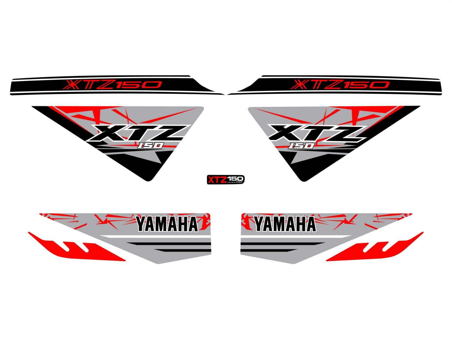 XTZ 150 PERSONALIZADA COBRA GRIS ROJO