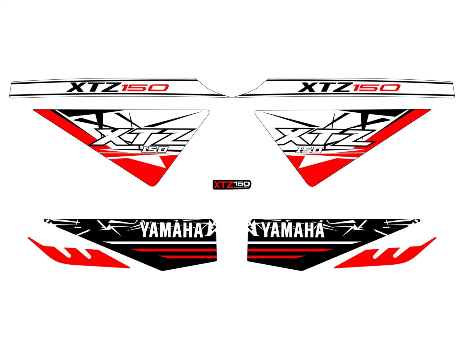 XTZ 150 PERSONALIZADA COBRA BLANCO ROJO