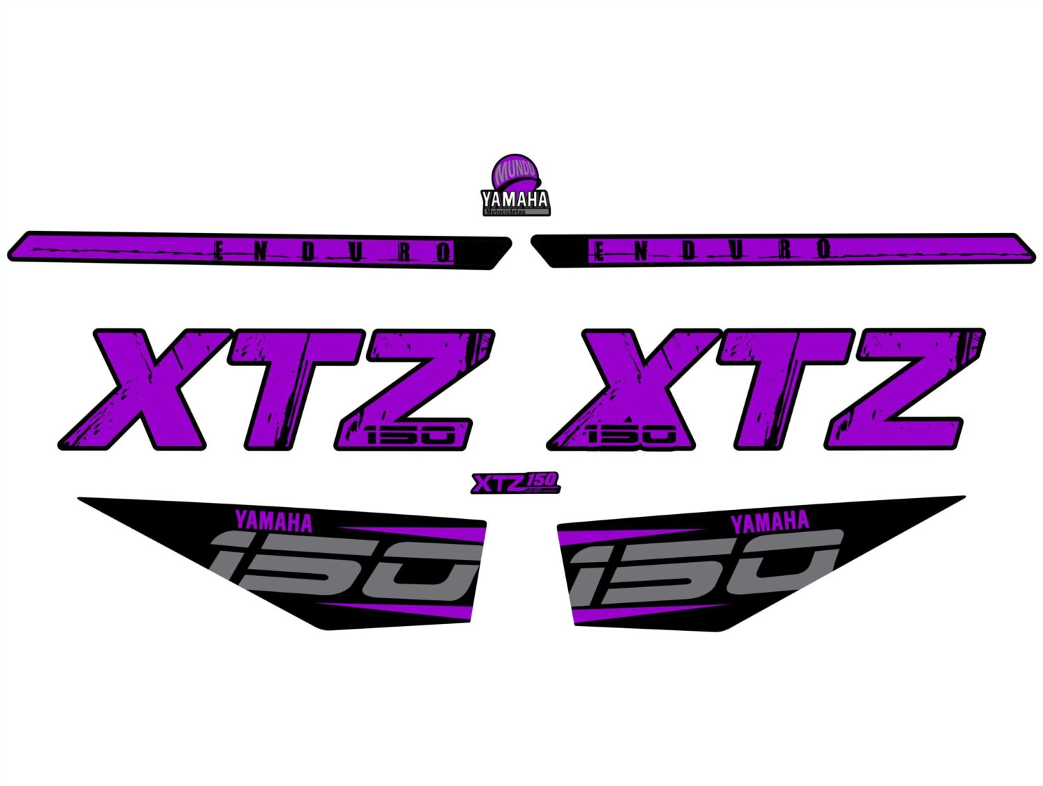 XTZ 150 LETRAS GRANDES TANQUE MORADO