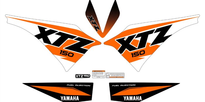 XTZ 150 PERSONALIZADO SENCILLO NARANJA