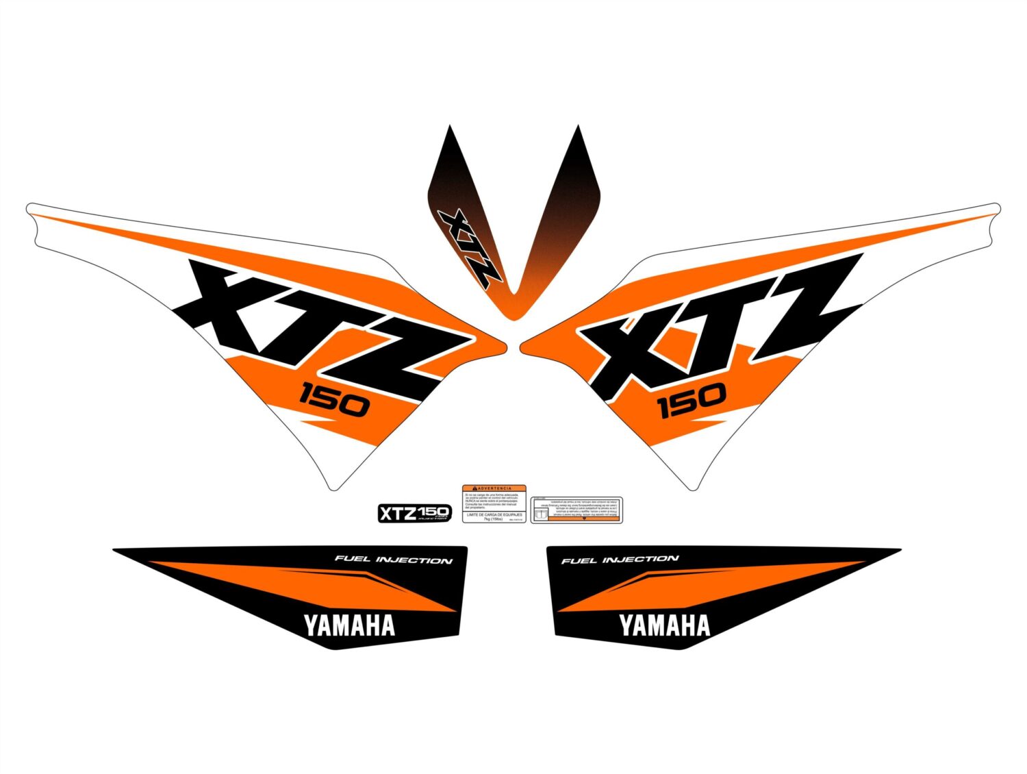 XTZ 150 PERSONALIZADO SENCILLO NARANJA