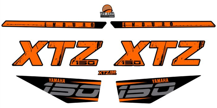 XTZ 150 LETRAS GRANDES TANQUE NARANJA