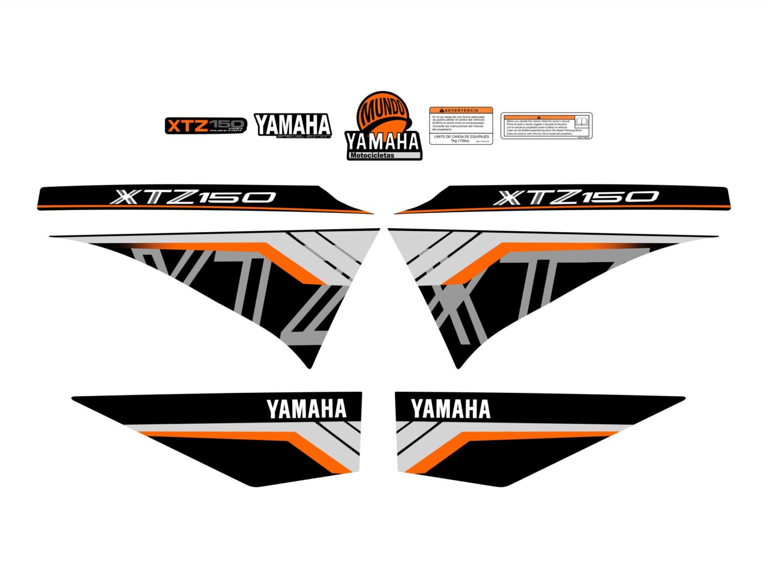 XTZ 150 PERSONALIZADA TIPO 250 NARANJA